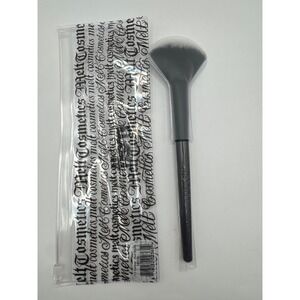 Melt Cosmetics 713 Contour Fan Brush Black Synthetic Bristles with Pouch NEW